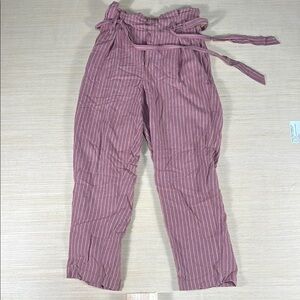 American Eagle Striped Pink Women's‎ Pants Size Medium Linen Blend